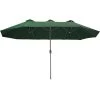 Tectake Parasols Parasol SILIA En Aluminium 460 X 270 Cm Réglable En Hauteur Vert