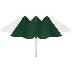 Tectake Parasols Parasol SILIA En Aluminium 460 X 270 Cm Réglable En Hauteur Vert -Tapis extérieur Soldes parasol silia en aluminium 460 x 270 cm reglable en hauteur vert 3