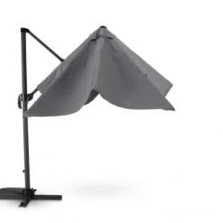 Kerama Parasols Parasol Suspendu Anthracite Avec Structure Tissée Gris Clair 2,5×2,5m -Tapis extérieur Soldes parasol suspendu anthracite avec structure tissee gris clair 2 5 2 5m 3