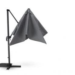 Kerama Parasols Parasol Suspendu Anthracite Avec Structure Tissée Gris Clair 2,5×2,5m -Tapis extérieur Soldes parasol suspendu anthracite avec structure tissee gris clair 2 5 2 5m 4