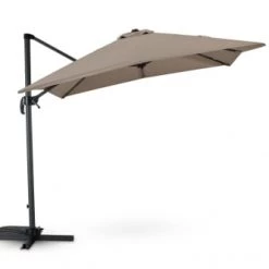 Kerama Parasols Parasol Suspendu Anthracite Avec Structure Tissée Marron 2,5×2,5m -Tapis extérieur Soldes parasol suspendu anthracite avec structure tissee marron 2 5 2 5m 1