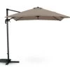 Kerama Parasols Parasol Suspendu Anthracite Avec Structure Tissée Marron 2,5×2,5m