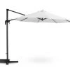 Kerama Parasols Parasol Suspendu Structure Anthracite Et Tissu Blanc 3m De Diamètre -Tapis extérieur Soldes parasol suspendu structure anthracite et tissu blanc 3m de diametre