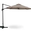 Kerama Parasols Parasol Suspendu Structure Anthracite Et Tissu Marron 3m De Diamètre -Tapis extérieur Soldes parasol suspendu structure anthracite et tissu marron 3m de diametre