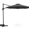 Kerama Parasols Parasol Suspendu Structure Et Tissu Gris Anthracite 3m De Diamètre -Tapis extérieur Soldes parasol suspendu structure et tissu gris anthracite 3m de diametre