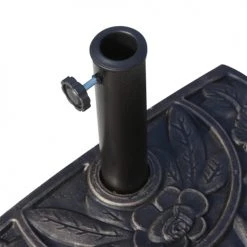 Outsunny Parasols Pied De Parasol Demi-cercle Résine Imitation Fonte Bronze -Tapis extérieur Soldes pied de parasol demi cercle resine imitation fonte bronze 3