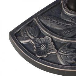 Outsunny Parasols Pied De Parasol Demi-cercle Résine Imitation Fonte Bronze -Tapis extérieur Soldes pied de parasol demi cercle resine imitation fonte bronze 4