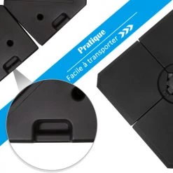 Outsunny Parasols Pied De Parasol Lot De 4 Dalles Pour Parasol à Lester Noir 11 Outsunny Parasols Pied De Parasol Lot De 4 Dalles Pour Parasol à Lester Noir -Tapis extérieur Soldes pied de parasol lot de 4 dalles pour parasol a lester noir 3