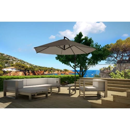 Concept Usine Parasols PORTICCIO - Parasol Déporté Octogonale Gris D3m 4 Concept Usine Parasols PORTICCIO - Parasol Déporté Octogonale Gris D3m – Image 2