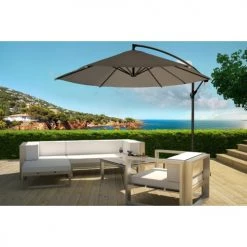 Concept Usine Parasols PORTICCIO - Parasol Déporté Octogonale Gris D3m 13 Concept Usine Parasols PORTICCIO - Parasol Déporté Octogonale Gris D3m -Tapis extérieur Soldes porticcio parasol deporte octogonale gris d3m 5