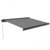 Oviala Parasols Store Banne Coffre Integral Aluminium Gris 2.5x2m -Tapis extérieur Soldes store banne coffre integral aluminium gris 2 5x2m