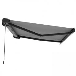 Oviala Parasols Store Banne Coffre Integral Aluminium Gris 2.5x2m -Tapis extérieur Soldes store banne coffre integral aluminium gris 2 5x2m 3