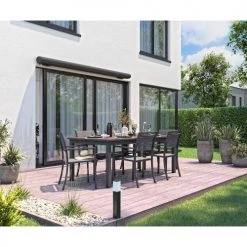 Oviala Parasols Store Banne Coffre Integral Aluminium Taupe 2.5x2m -Tapis extérieur Soldes store banne coffre integral aluminium taupe 2 5x2m 2