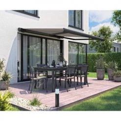 Oviala Parasols Store Banne Coffre Integral Aluminium Taupe 2.5x2m -Tapis extérieur Soldes store banne coffre integral aluminium taupe 2 5x2m 4