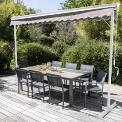 Oviala Parasols Store Double écru Pente Motorisé Avec Coffre 3x4m 10 Oviala Parasols Store Double écru Pente Motorisé Avec Coffre 3x4m -Tapis extérieur Soldes store double ecru pente motorise avec coffre 3x4m 2