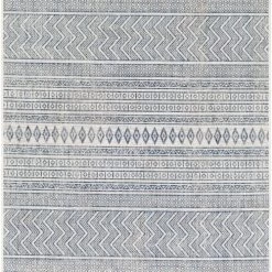 Surya Tapis Extérieur Tapis Bohème Extérieur, Bleu Et Blanc - 130x180cm