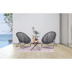 Aubry Gaspard Tapis Extérieur Tapis D'extérieur 100% Plastique Recyclable Maya Gris -Tapis extérieur Soldes tapis d exterieur 100 plastique recyclable maya gris 3