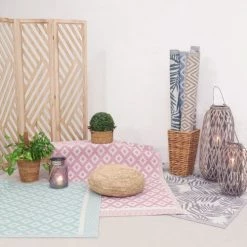 Aubry Gaspard Tapis Extérieur Tapis D'extérieur 100% Plastique Recyclable Maya Turquoise -Tapis extérieur Soldes tapis d exterieur 100 plastique recyclable maya turquoise 3