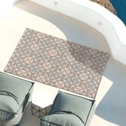 Unitrama Tapis Extérieur Tapis D'extérieur Avec Motif Hydraulique Multicolore, 130x190 Cm -Tapis extérieur Soldes tapis d exterieur avec motif hydraulique multicolore 130x190 cm 1