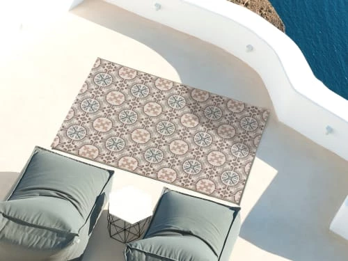 Unitrama Tapis Extérieur Tapis D'extérieur Avec Motif Hydraulique Multicolore, 155x230 Cm 4 Unitrama Tapis Extérieur Tapis D'extérieur Avec Motif Hydraulique Multicolore, 155x230 Cm – Image 2