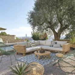 Maisons Du Monde Tapis Extérieur Tapis D'extérieur Beige Imprimé Feuillages Verts 140x200 -Tapis extérieur Soldes tapis d exterieur beige imprime feuillages verts 140x200 1000 0 33 200277 3