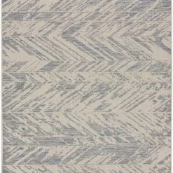 Atticgo Tapis Extérieur Tapis D'extérieur Design Abstrait Couleur Lin, 77x150 Cm