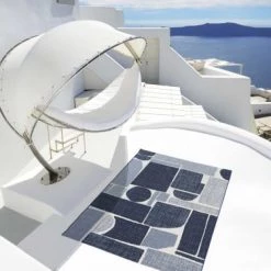 Unitrama Tapis Extérieur Tapis D'extérieur En Bleu, 120X170 Cm -Tapis extérieur Soldes tapis d exterieur en bleu 120x170 cm 1