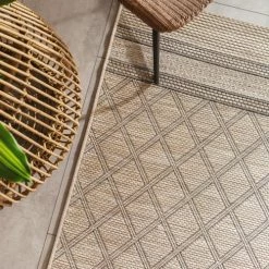 Benuta Tapis Extérieur Tapis D'extérieur & Intérieur Crème/gris 160x230 -Tapis extérieur Soldes tapis d exterieur interieur creme gris 160x230 3