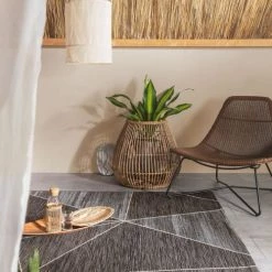 Benuta Tapis Extérieur Tapis D'extérieur & Intérieur Gris 160x230 -Tapis extérieur Soldes tapis d exterieur interieur gris 160x230 2