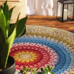 Benuta Tapis Extérieur Tapis D'extérieur & Intérieur Rond Multicouleur D 160 -Tapis extérieur Soldes tapis d exterieur interieur rond multicouleur d 160 14