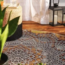 Benuta Tapis Extérieur Tapis D'extérieur & Intérieur Rond Multicouleur D 160 -Tapis extérieur Soldes tapis d exterieur interieur rond multicouleur d 160 2