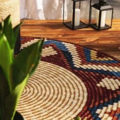 Benuta Tapis Extérieur Tapis D'extérieur & Intérieur Rond Multicouleur D 160 -Tapis extérieur Soldes tapis d exterieur interieur rond multicouleur d 160 20