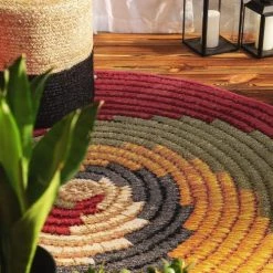 Benuta Tapis Extérieur Tapis D'extérieur & Intérieur Rond Multicouleur D 160 -Tapis extérieur Soldes tapis d exterieur interieur rond multicouleur d 160 38