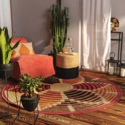 Benuta Tapis Extérieur Tapis D'extérieur & Intérieur Rond Multicouleur D 160 -Tapis extérieur Soldes tapis d exterieur interieur rond multicouleur d 160 7