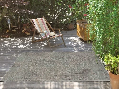 Unitrama Tapis Extérieur Tapis D'extérieur Multicolore De Style Vintage, 155x230 Cm – Image 2