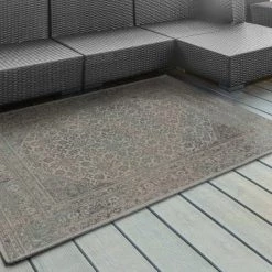 Unitrama Tapis Extérieur Tapis D'extérieur Multicolore De Style Vintage, 155x230 Cm -Tapis extérieur Soldes tapis d exterieur multicolore de style vintage 155x230 cm 5