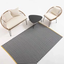 Oviala Tapis Extérieur Tapis D'extérieur Polypropylène Noir 180 X 120 Cm -Tapis extérieur Soldes tapis d exterieur polypropylene noir 180 x 120 cm 5