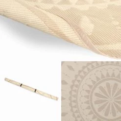 Alice's Garden Tapis Extérieur Tapis D'extérieur Rond D180cm En Polypropylène Beige -Tapis extérieur Soldes tapis d exterieur rond d180cm en polypropylene beige 3