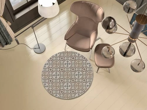 Unitrama Tapis Extérieur Tapis D'extérieur Rond Multicolore à Motif Hydraulique, 115ø Cm 4 Unitrama Tapis Extérieur Tapis D'extérieur Rond Multicolore à Motif Hydraulique, 115ø Cm – Image 2