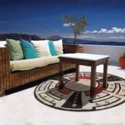 Tapis extérieur Soldes -Tapis extérieur Soldes tapis d exterieur tisse plat beige multicolore d160 cm 1