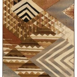 Gino Falcone Tapis Extérieur Tapis D'extérieur Tissé Plat - Marron Multicolore 120x180 Cm
