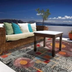 Gino Falcone Tapis Extérieur Tapis D'extérieur Tissé Plat - Multicolore 120x180 Cm -Tapis extérieur Soldes tapis d exterieur tisse plat multicolore 120x180 cm 1