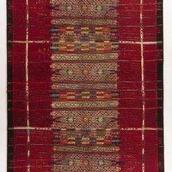 Gino Falcone Tapis Extérieur Tapis D'extérieur Tissé Plat - Rouge Foncé 60x100 Cm
