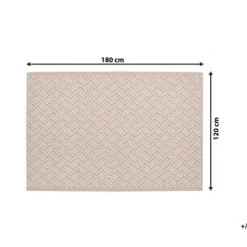 Beliani Tapis Extérieur Tapis En Plastique Beige 180x120cm -Tapis extérieur Soldes tapis en plastique beige 180x120cm 11