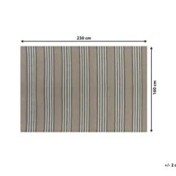 Beliani Tapis Extérieur Tapis En Plastique Beige 230x160cm -Tapis extérieur Soldes tapis en plastique beige 230x160cm 3
