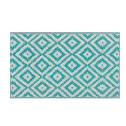 Beliani Tapis Extérieur Tapis En Plastique Bleu 180x120cm