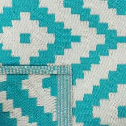 Beliani Tapis Extérieur Tapis En Plastique Bleu 180x120cm -Tapis extérieur Soldes tapis en plastique bleu 180x120cm 15