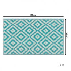 Beliani Tapis Extérieur Tapis En Plastique Bleu 180x120cm -Tapis extérieur Soldes tapis en plastique bleu 180x120cm 18