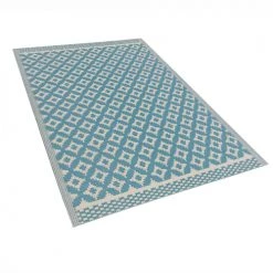 Beliani Tapis Extérieur Tapis En Plastique Bleu 180x120cm -Tapis extérieur Soldes tapis en plastique bleu 180x120cm 3