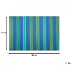 Beliani Tapis Extérieur Tapis En Plastique Bleu 180x120cm -Tapis extérieur Soldes tapis en plastique bleu 180x120cm 41